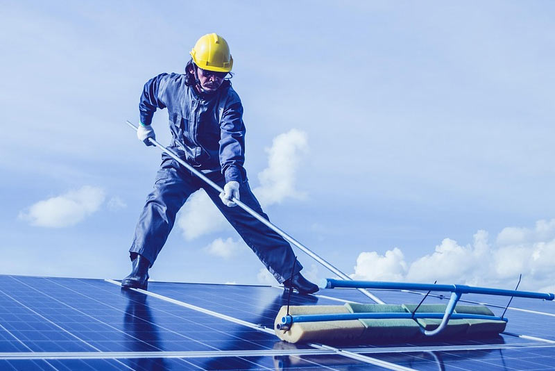Solar Panel cleaner for green energy jobs